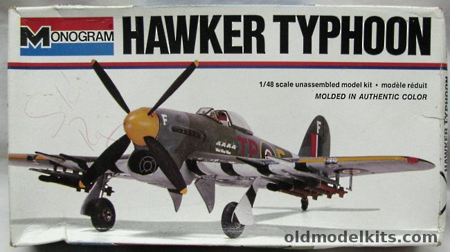 Monogram 1/48 Hawker Mk 1B Typhoon - 3 RAF Squadrons - White Box Issue, 5303 plastic model kit